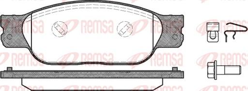 Remsa 0731.10 - Гальмівні колодки, дискові гальма autocars.com.ua