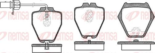 Remsa 0752.02 - Тормозные колодки, дисковые, комплект autodnr.net