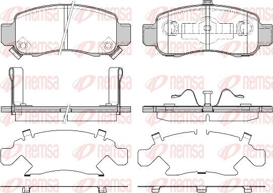 Remsa 0816.12 - Тормозные колодки, дисковые, комплект autodnr.net