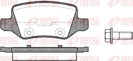 Remsa 0818.00 - Гальмівні колодки, дискові гальма autocars.com.ua