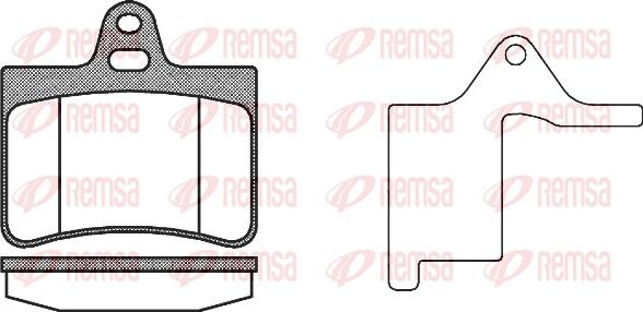 Remsa 0830.20 - Тормозные колодки, дисковые, комплект avtokuzovplus.com.ua