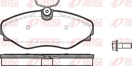 Remsa 0834.20 - Гальмівні колодки, дискові гальма autocars.com.ua