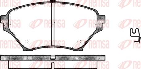 Remsa 0850.02 - Гальмівні колодки, дискові гальма autocars.com.ua