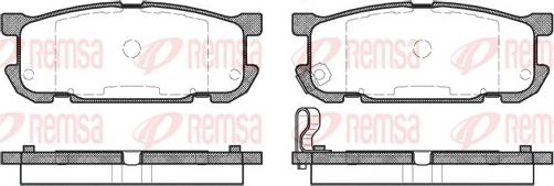 Remsa 0853.02 - Тормозные колодки, дисковые, комплект avtokuzovplus.com.ua