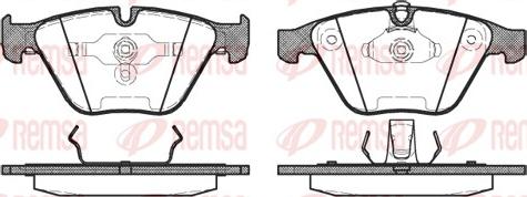 Remsa 0857.00 - Комплект гальмівних колодок з 4 шт. дисків autocars.com.ua