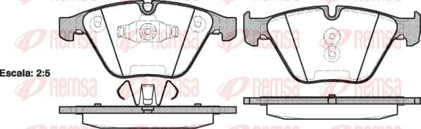 Remsa 0857.10 - Колодка гальм. диск. BMW 5F10 523I.528I.520D.525D.530D 2010 - передн. вир-во REMSA autocars.com.ua