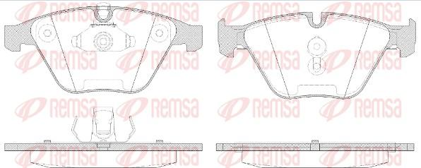 Remsa 0857.50 - Комплект гальмівних колодок з 4 шт. дисків autocars.com.ua