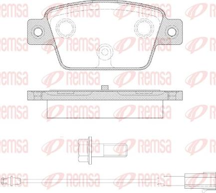 Remsa 0861.12 - Тормозные колодки, дисковые, комплект autodnr.net