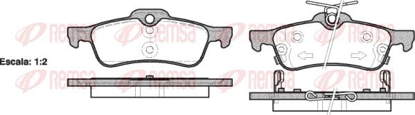 Remsa 0862.02 - Гальмівні колодки, дискові гальма autocars.com.ua