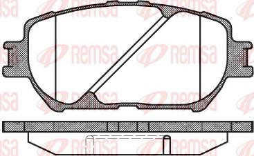 Remsa 0884.00 - Тормозные колодки, дисковые, комплект avtokuzovplus.com.ua