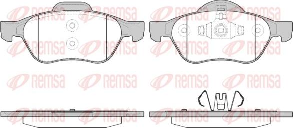 Remsa 0962.40 - Тормозные колодки, дисковые, комплект avtokuzovplus.com.ua