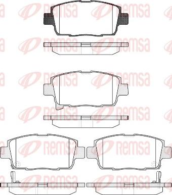 Remsa 0971.42 - Тормозные колодки, дисковые, комплект autodnr.net