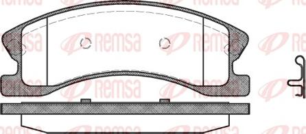 Remsa 0973.02 - Гальмівні колодки, дискові гальма autocars.com.ua