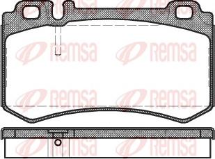 Remsa 0993.00 - Тормозные колодки, дисковые, комплект autodnr.net