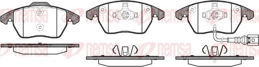 Remsa 1030.01 - Тормозные колодки, дисковые, комплект autodnr.net