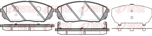 Remsa 1041.12 - Гальмівні колодки, дискові гальма autocars.com.ua