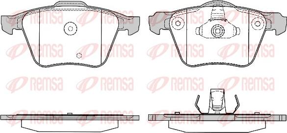 Remsa 1043.10 - Тормозные колодки, дисковые, комплект autodnr.net