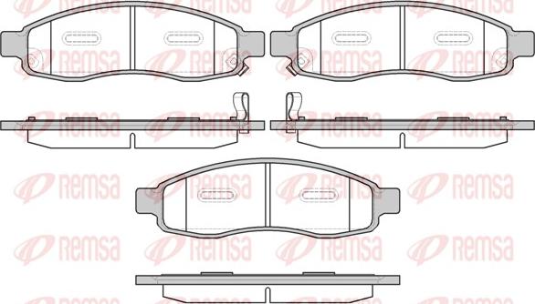 Remsa 1094.32 - Тормозные колодки, дисковые, комплект autodnr.net