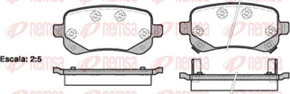 Remsa 1095.02 - Гальмівні колодки, дискові гальма autocars.com.ua