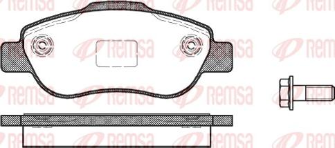 Remsa 1100.00 - Тормозные колодки, дисковые, комплект avtokuzovplus.com.ua