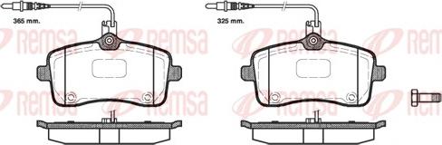 Remsa 1102.04 - Тормозные колодки, дисковые, комплект avtokuzovplus.com.ua