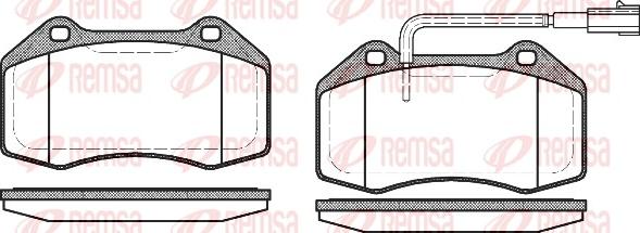 Remsa 1113.12 - Гальмівні колодки, дискові гальма autocars.com.ua
