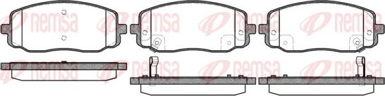 Remsa 1133.02 - Тормозные колодки, дисковые, комплект avtokuzovplus.com.ua