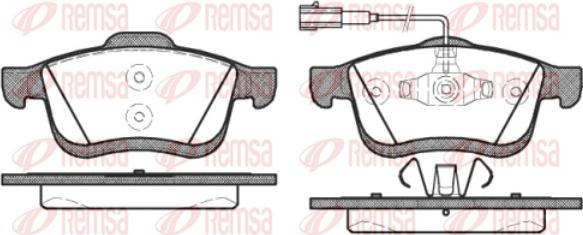 Remsa 1183.22 - Гальмівні колодки, дискові гальма autocars.com.ua