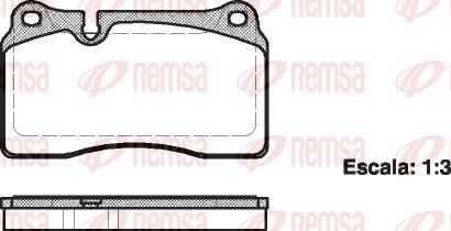Remsa 1200.00 - Тормозные колодки, дисковые, комплект autodnr.net