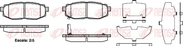 Remsa 1228.01 - Гальмівні колодки, дискові гальма autocars.com.ua