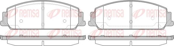 Remsa 1229.00 - Гальмівні колодки, дискові гальма autocars.com.ua