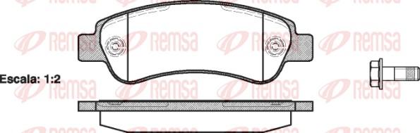 Remsa 1238.00 - Колодки гальмівні дискові autocars.com.ua