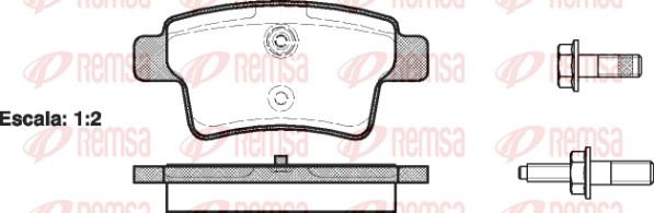 Remsa 1241.00 - Тормозные колодки, дисковые, комплект avtokuzovplus.com.ua