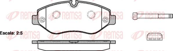 Remsa 1245.00 - Гальмівні колодки, дискові гальма autocars.com.ua