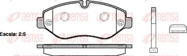 Remsa 1245.10 - Гальмівні колодки, дискові гальма autocars.com.ua