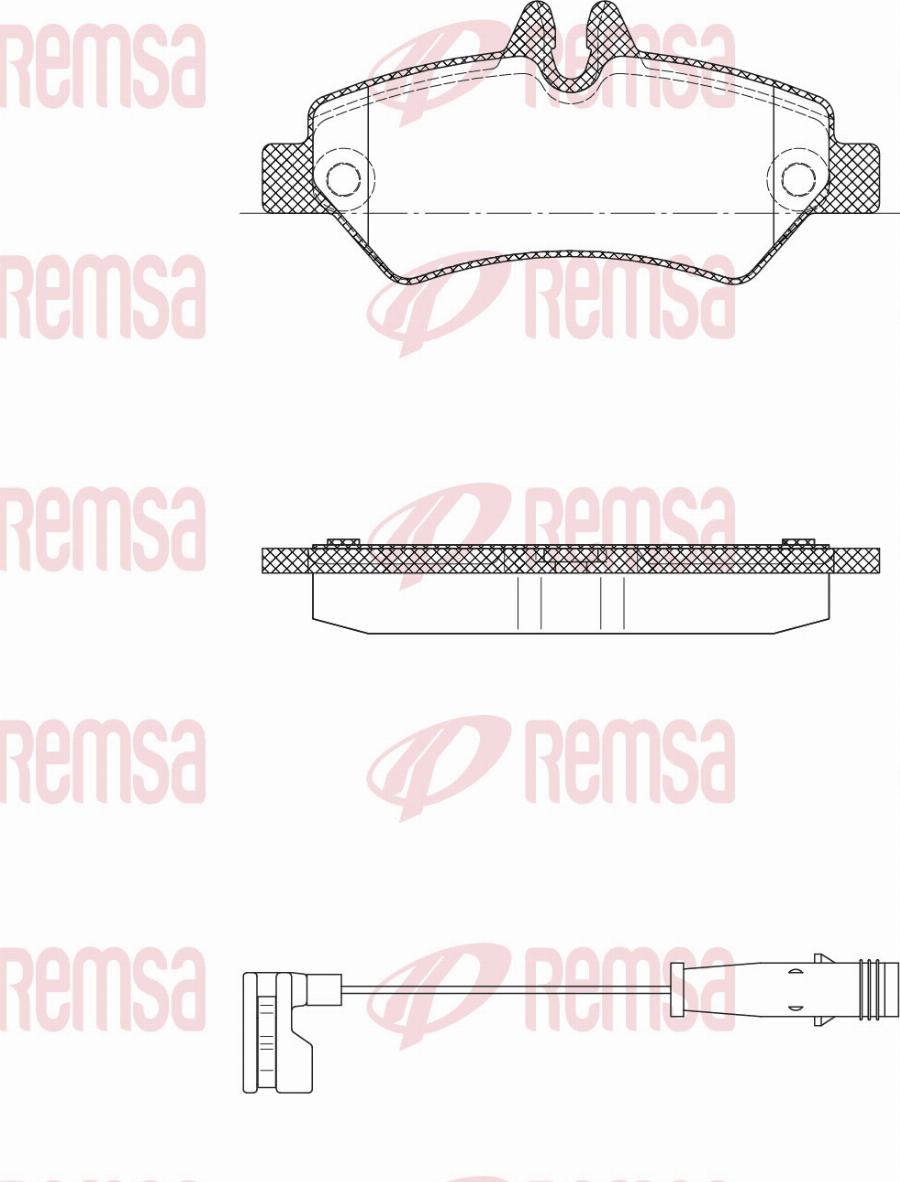 Remsa 1246.02 - Тормозные колодки, дисковые, комплект autodnr.net