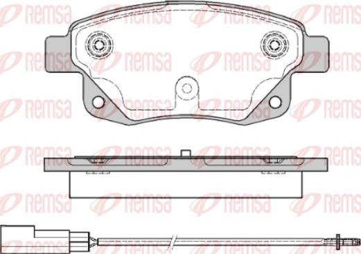 Remsa 1252.01 - Гальмівні колодки, дискові гальма autocars.com.ua