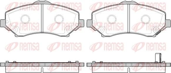 Remsa 1259.02 - Тормозные колодки, дисковые, комплект avtokuzovplus.com.ua