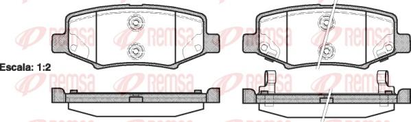 Remsa 1264.02 - Гальмівні колодки, дискові гальма autocars.com.ua