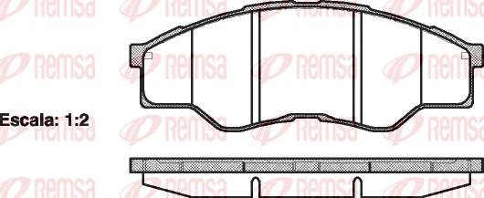 Remsa 1266.00 - Гальмівні колодки, дискові гальма autocars.com.ua