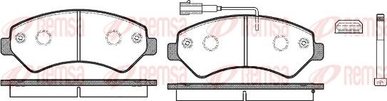 Remsa 1275.12 - Гальмівні колодки, дискові гальма autocars.com.ua