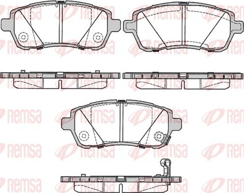 Remsa 1281.11 - Тормозные колодки, дисковые, комплект autodnr.net