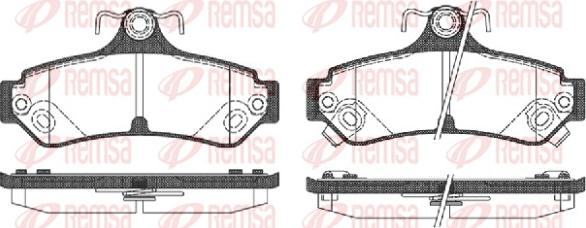 Remsa 1285.12 - Тормозные колодки, дисковые, комплект avtokuzovplus.com.ua