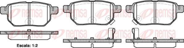 Remsa 1286.02 - Колодка гальм. диск. TOYOTA AURIS задн. вир-во REMSA autocars.com.ua