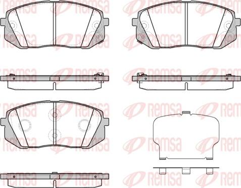 Remsa 1302.43 - Гальмівні колодки, дискові гальма autocars.com.ua