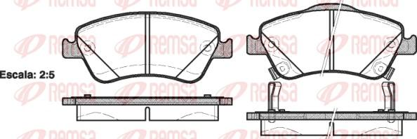 Remsa 1310.02 - Гальмівні колодки, дискові гальма autocars.com.ua