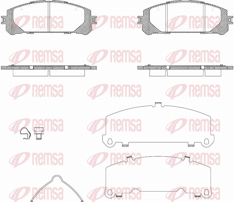 Remsa 1312.30 - Тормозные колодки, дисковые, комплект avtokuzovplus.com.ua