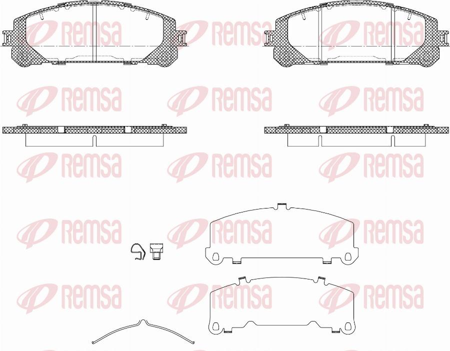 Remsa 1312.40 - Тормозные колодки, дисковые, комплект avtokuzovplus.com.ua