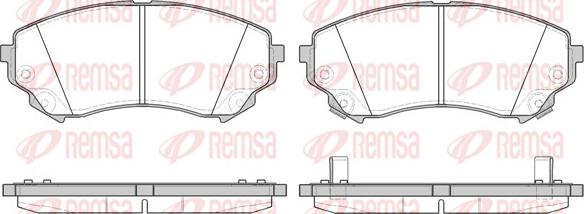 Remsa 1331.04 - Гальмівні колодки, дискові гальма autocars.com.ua