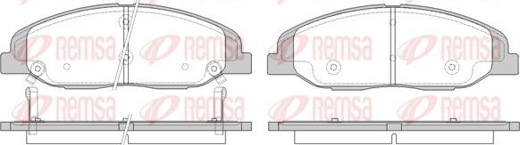 Remsa 1334.02 - Тормозные колодки, дисковые, комплект avtokuzovplus.com.ua